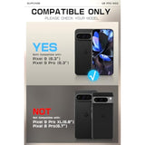SUPCASE for Google Pixel 9/9 Pro Case with Stand (UBPro Mag), [Support MagSafe] [Built-in Screen Protector & Belt Clip] [Military-Grade Protection] Magnetic Phone Case for Pixel 9/9 Pro, Black