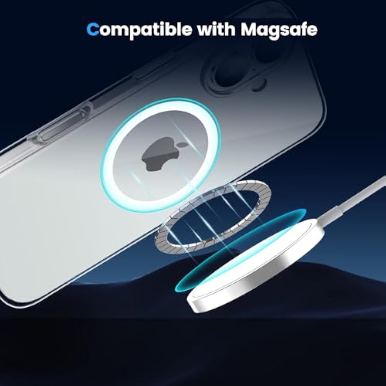 For Iphone 16 Case Clear, [Compatible With Magsafe][Anti-Yellowing][-Grade Protection] Shockproof Slim Magnetic Phone Case For Iphone 16, Transparent