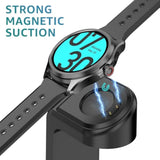 Replacement Connection Charging Dock Compatible With Ticwatch Atlas/Pro 5 Enduro/Pro 5/3 Charger Stand Station Case Friendly With 5 Feet Cable Black