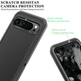 Pixel 9 Pro XL 3-in-1 Case, Heavy Duty Rubber, Military Grade Shockproof - Black