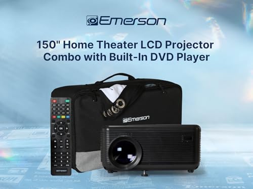 Evp-2501C 150-Inch Home Theater Projector Dvd Player Combo With Bluetooth, Hdmi & Usb Inputs, Stereo Speaker, Remote Control & Projector Screen Ideal For Home And Outdoor Entertainment