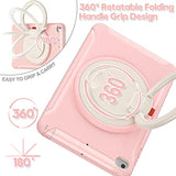 Case For Ipad Mini 5/4,Rugged Protective Case With Pencil Holder,360°Swivel Stand,Drop-Proof Case For Ipad Mini 5Th/4Th Generation 7.9 Inch For Kids,Girls-Cheerypink