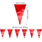 65Ft Red Glitter Triangle Pennant Banner Flag Metallic Bunting Fabric Garland For Christmas Graduation Wedding Engagement Anniversary Bachelorette Birthday Bridal Shower Valentine'S Party Supplies