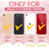 For Iphone Se Case 2020/2022/3Rd Generation, For Iphone 8/7 Case, Heavy Duty Protective Strawberry Cute Phone Cover For Women Men Girls Boys Hard Cases For Iphone 7/8/Se