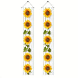 Sunflower Welcome Hanging Banners Spring Summer Porch Banners Flags Summer Door Banners Party Decorations Hanging Banner12 X 72Inches Seasonal Front Door Sign Decoration
