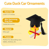 Graduation Certificate Rubber Ducks, Car Ornament Dashboard Decorations Duck Graduation Photo Props Gift For Associate, Bachelor, Graduates, Master, Doctor, Ph.D, Black
