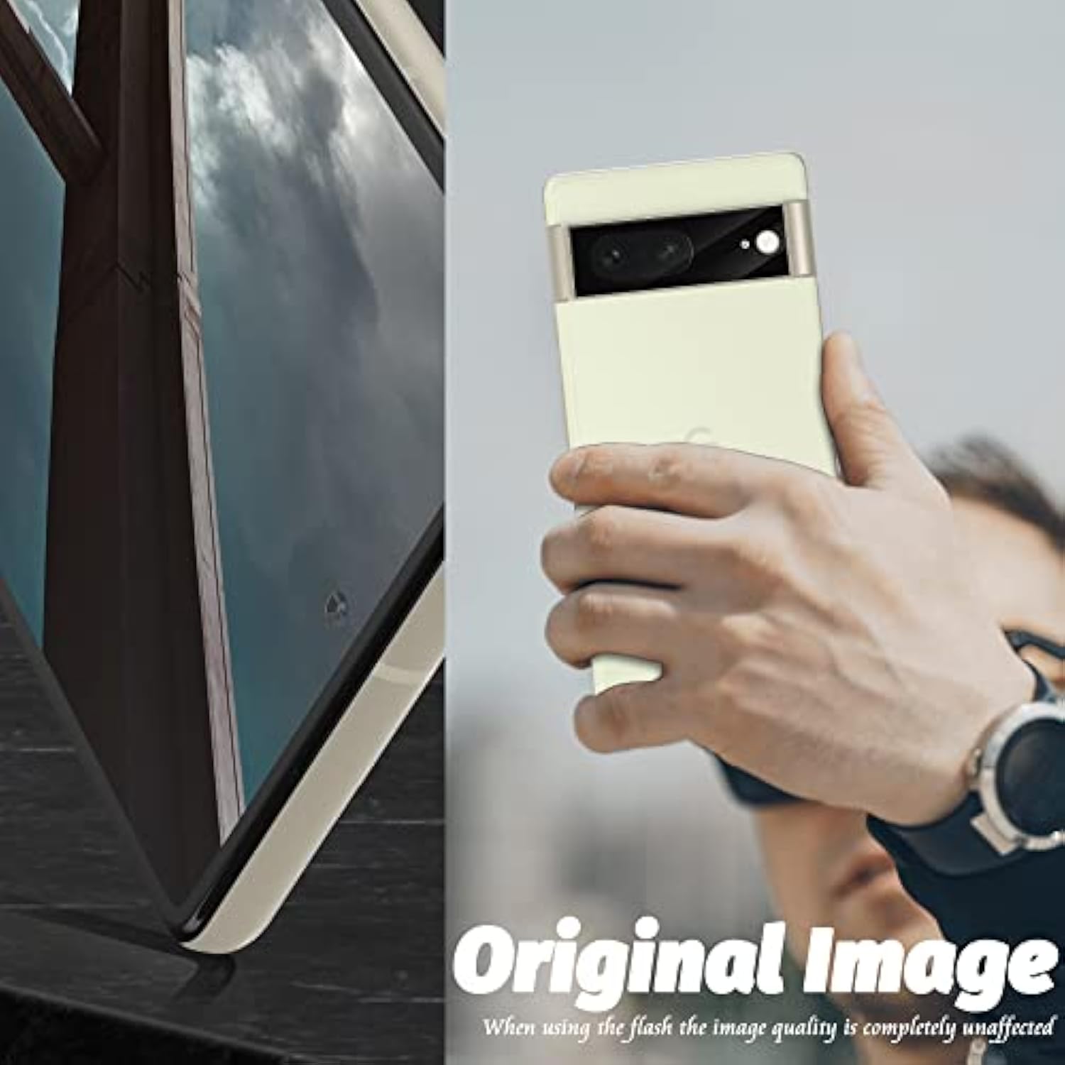 (3 Pack) Camera Lens Protector Compatible For Google Pixel 7 6.3-Inch, Protector De Cámera Tempered Glass 9 Hardness Hd Anti-Scratch Case Friendly Does Not Affect Night Shots