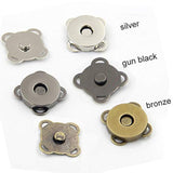 24 Sets Sew In Magnetic Plum Bag Clasps Button Snaps For Purses Handba