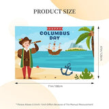 Happy Columbus Day Backdrops 47 * 71 Inches Holiday Party Photography Background Indoor Outdoor Festival Photo Banner Booth Props Wall Decoration