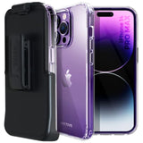 For Iphone 14 Pro Max Case With Belt Clip, Shockproof Protective Bumper & Slim Cover Holster Case With Clip, Not Yellowing Phone Case For Apple Iphone | Crystal Clear