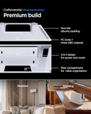 Wall Mount Designed For Starlink Gen 3 With Cable Organizer Tie, Caddy, Starlink Standard V3 2 In 1 Mesh Router Power Supply Mounting Kit, Wall Holder Stand - White (Design Patent Pending)