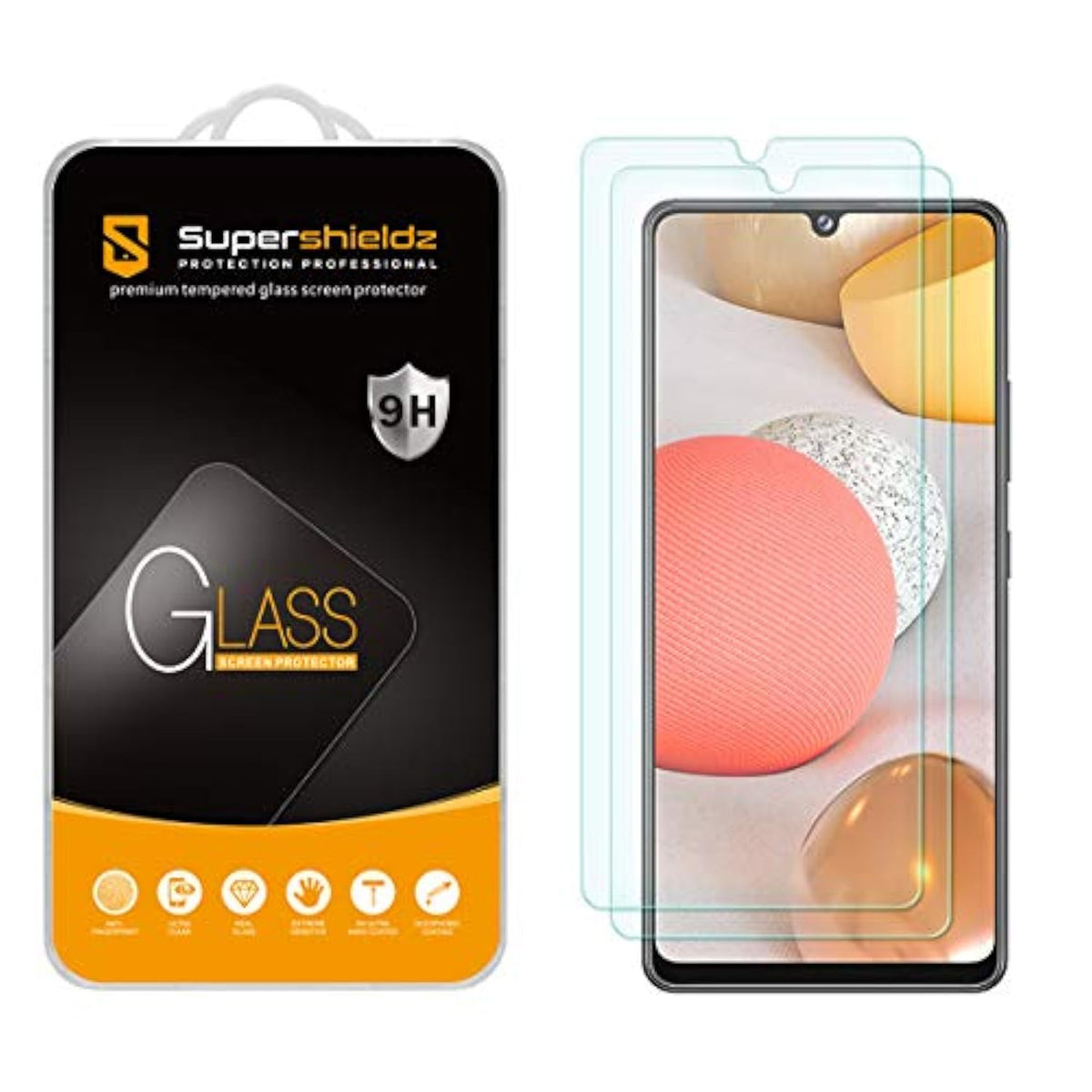 (2 Pack) Designed For Samsung Galaxy A42 5G Tempered Glass Screen Protector, Anti Scratch, Bubble Free