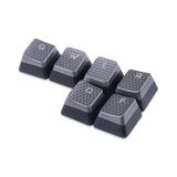 10Keys Backlit Textured Keycaps Replacement For Corsair K100 And K70Pro Mechanical Gaming Keyboard (Silver Grey Hexagonal)
