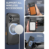 Magnetic For Iphone 17 Pro Max Case, Ip68 Waterproof Dustproof Case, [Compatible With Magsafe] [Built-In Screen Protector] Full Body Heavy Duty Rugged Phone Cover 6.9 Inch, Black/Clear