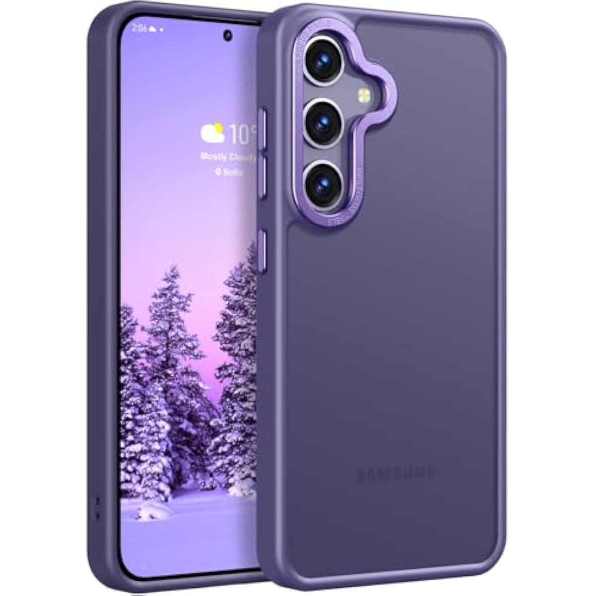 Purple Translucent Matte Samsung S24 Case
