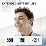 T10 Bluetooth 5.3 Wireless Earbuds, IPX8 Waterproof, Mic, Deep Bass, Black