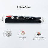 K1 Pro Tkl Layout Ultra-Slim Qmk/Via Custom Bluetooth Wireless/Usb Wired Mechanical Keyboard With Hot-Swappable Low-Profile Gateron Brown Switch, Rgb Backlit Pbt Keycaps For Mac Windows Linux