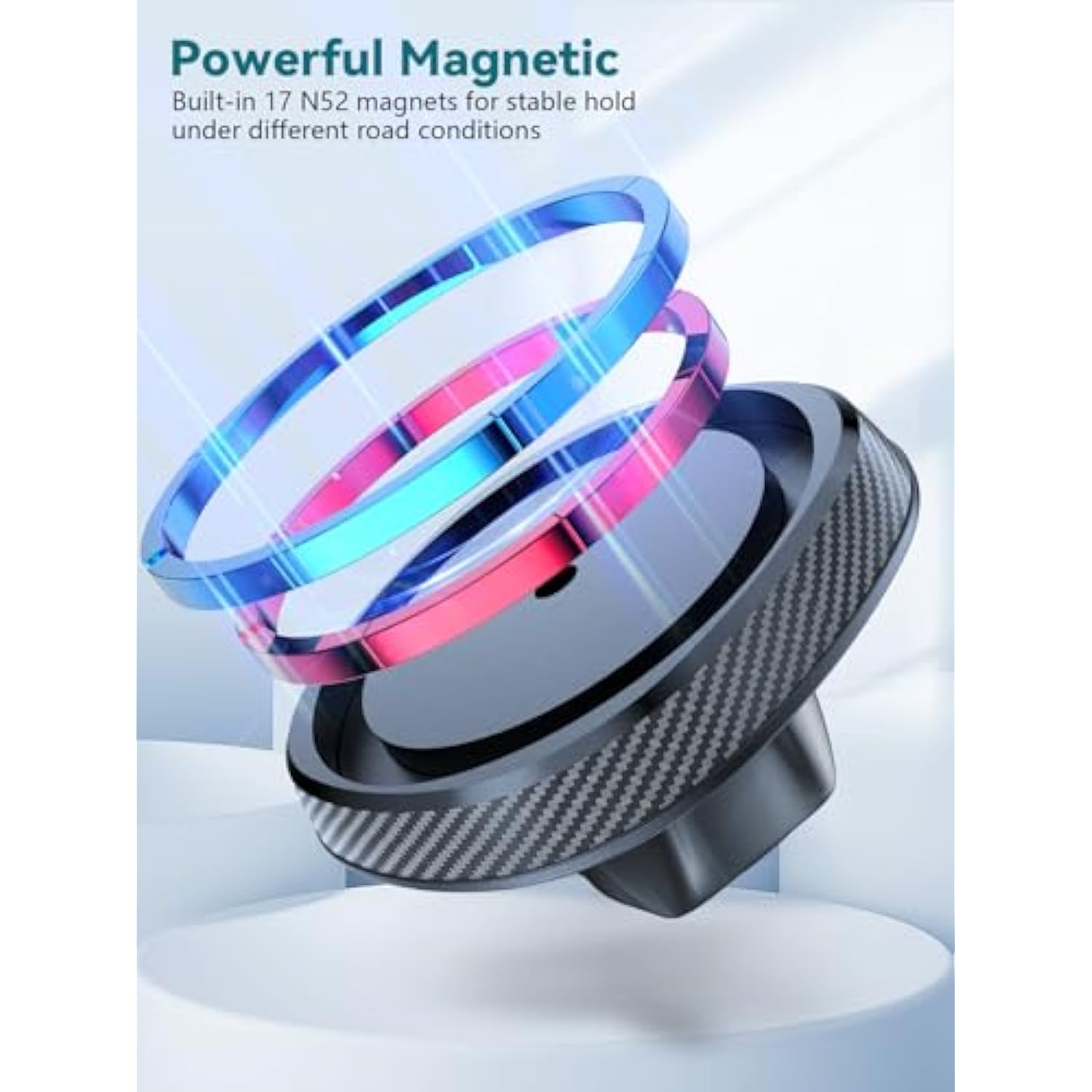 Magnetic Cup Holder Phone Mount MagSafe Flexible Tri-Pivot for All Phones