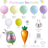 155 Pcs Easter Balloon Garland Arch Kit - Easter Party Supplies With Rabbit & Radish Balloons For Spring Birthday Party Baby Shower Decorations