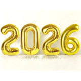 Gold 2026 Number Balloons 40 Inch for New Year and Graduation