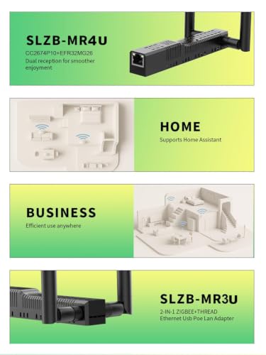 SMLIGHT SLZB-MR4U - Zigbee 3.0 to Ethernet,USB,and WiFi Gateway Coordinator with PoE,Universal Gateway for Home Assistant/ Zigbee2MQTT/ZHA,Wireless