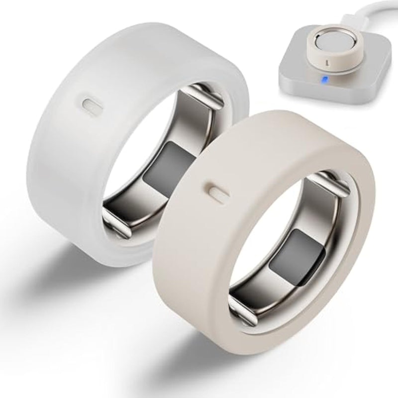 Protector Compatible For Oura Ring 4 Gen 3 Cover,Silicone Anti-Scratch Elastic Ring Finger Case Woking Out Gym For Women Men- Clear+Stralight-S For 4/5/6/7