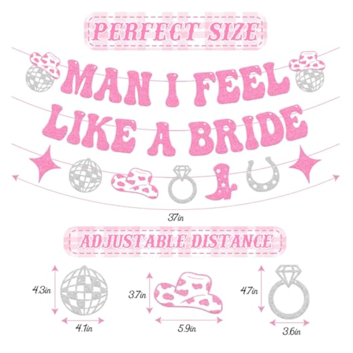 Man I Feel Like A Bride Banner Last Rodeo Bachelorette Party Decorations For Western Cowgirl Bridal Shower Wedding Party Supplies