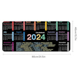 2024 Office Year Calendar Mouse Pad Large Gaming Mat Non-Slip Desk Pad Keyboard And Mouse Desk Mat For Gamer, Office & Home, 31.5 X 15.7 In