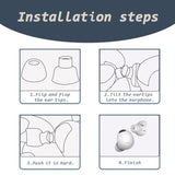 6 Pairs Replacement Eartips For Samsung Galaxy Buds Pro Headphones, Silicone Tips Earbuds Eartips Set, L/M/S Earplug Replacement Accessories (Black, With Pen)