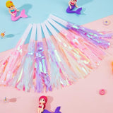 24pc Mermaid Unicorn Party Blowers Noise Makers Pink Purple Glitter Favors