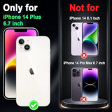 Compatible With Iphone 14 Plus Case,Glow In The Dark Three Layer Heavy Duty Shockproof Hard Plastic Bumper+Soft Silicone Protective Case For Apple Iphone 14 Plus,Dark Butterfly