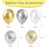 Gender Reveal 60 Pcs Balloons For Birthday Party?12 Inch Gold And Silver Latex Metallic Balloons 12 Inch Gold And Silver Confetti Balloons For Birthday Party Wedding Anniversary