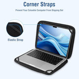 MOSISO 13-13.3 inch Laptop Case, Laptop Sleeve Compatible with MacBook Air 13 13.6 M3 M2 M1/Pro 13/Pro 14, HP Dell ASUS Lenovo, Vertical Artistic Lines Carrying Case Bag with Fully Open Zipper, Black