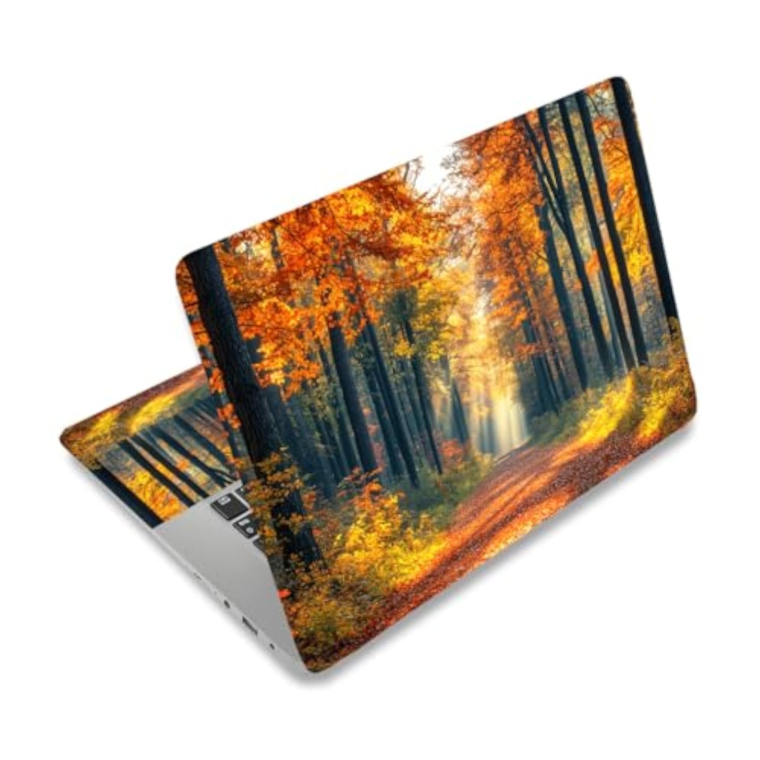 Lifelike Forest Pattern Laptop Skin Stickers Cutable Universal Size Fits 12" 13" 13.3" 14" 15 Inch Laptop Creative Removable Waterproof Notebook Art Decals Pc Protector Cover Sticker