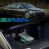 Wireless Charger Pad For Honda Accord 2018-2022, Fast Charging Usb-A Usb-C Center Console Charging Pad For 2018-2022 Accord Accessories
