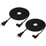 16-Foot 2-Pack Power Cord Compatible With Sonos One, Sonos One Sl, Sonos Play-1 Speakers - Power Plug Cable (Extra Long, Black)