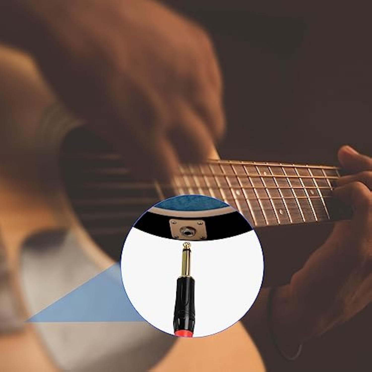 1/4Inch 6.35Mm Mono To Rca Splitter Cable,Heavy Duty Alloy Shell Joint 6.35Mm