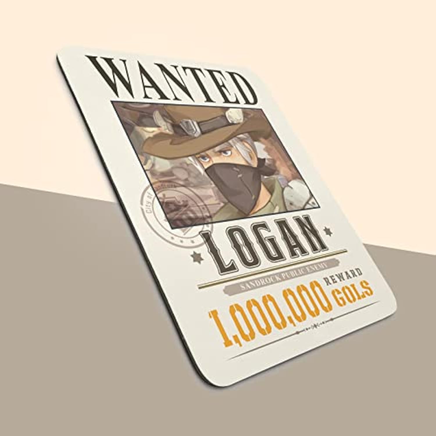 My Time At Sandrock Desk Mat, Logan Wanted Poster Mouse Pad Gaming Mousepad 9.8X11.8 Inches