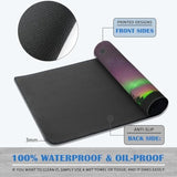 Northern Lights Mouse Pad Gaming Forest Mousepad Desk Mat,Smoothing Fabric Mousepad For Fluid Control,Ultra-Stable Non-Slip Rubber Base Mouse Pad,Stitched Edges(31.5X15.7 In)