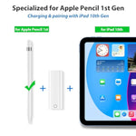 Pencil Charger Adapter For Apple Pencil 1St Generation, Usb C To For Lightning Adaptor Charging Dongle Connector Accessories Bluetooth Pairing For Ipad 10Th Gen/A16, Usb-C To Ipencil 1St Gen Adapter