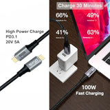 4Ft Usb 4 Cable Usb C To Usb C 8K Hd Display Video 40 Gbps Data Transfer 100W