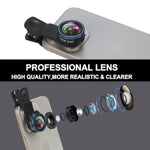 Fisheye Lens 235° Phone Camera Lens, Fish Eye Lens For Iphone 14 13 12 X Xr Pixel Samsung Smartphone,Clip On Cell Phone?Funny Photos
