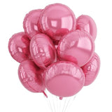 20Pcs 18 Inch Round Foil Balloon, Pink Round Shaped Balloons, Light Pink Round Shape Foil Aluminum Balloons For Birthday Party Wedding Bridal Shower Celebration Engagement Anniversary Baby Shower