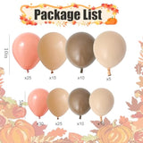 Fall Balloon Arch Kit 138pcs Orange Brown Nude Boho Balloons for Baby Shower Thanksgiving Party