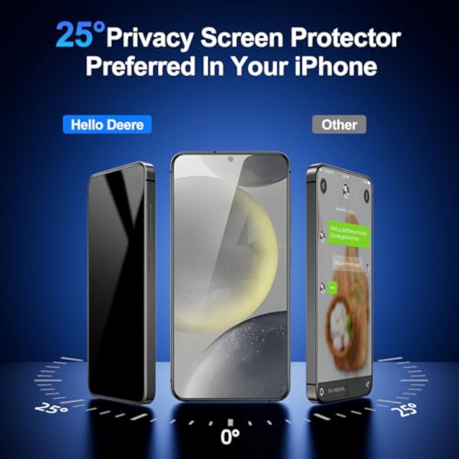 2 Pack For Galaxy S24 Plus Privacy Screen Protector,100% Fingerprint Unlock,Anti Spy Hd Tempered Glass,9H+ Military Shatterproof Screen Protector,Easy Installation,Case Friendly