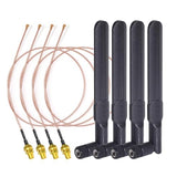 Dual Band Wifi 2.4Ghz 5Ghz 5.8Ghz 8Dbi Rp-Sma Male Antenna 20Cm 8 Inch Rg178 Cable 4-Pack For Wifi Router Wireless Mini Pci Express Pcie Network Card Adapter