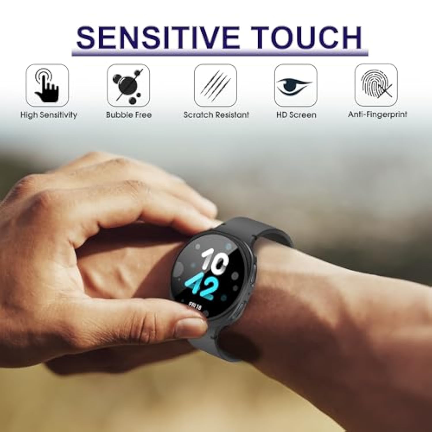 12+4 Pack Case For Samsung Galaxy Watch 8 44Mm With Tempered Glass Screen Protector, Waterproof Hard Pc Scratch Resistant Protective Cover Compatible With Galaxy Watch 8 44Mm