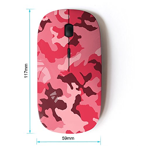 [ Optical 2.4G Wireless Computer Mouse ] [ Army Camouflage Pink Purple ]
