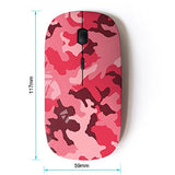 [ Optical 2.4G Wireless Computer Mouse ] [ Army Camouflage Pink Purple ]