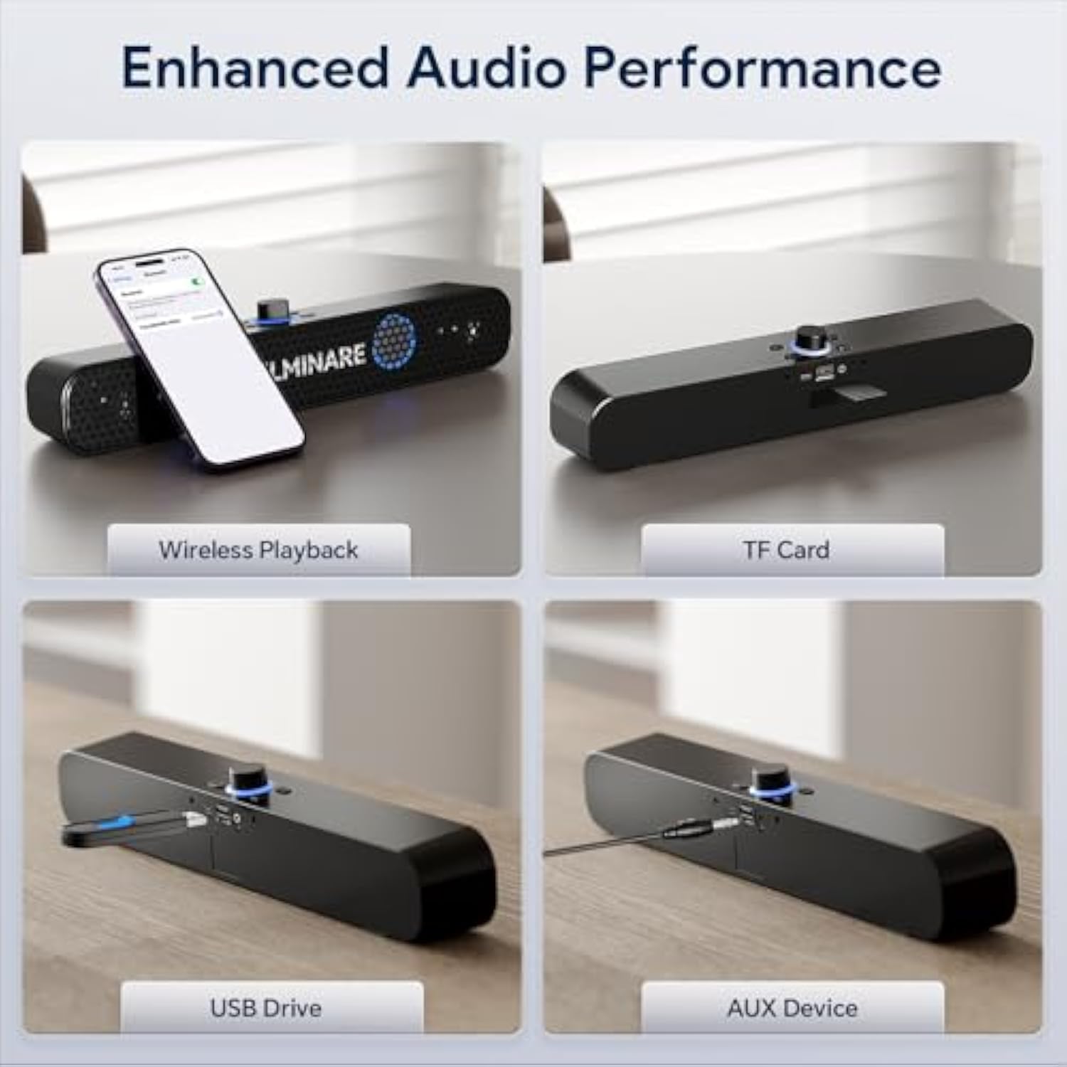 Bluetooth Speaker With 26W Hd Sound, Portable Speaker Up To 30H Playtime, Aux&Tf-Card&Usb Input, Led Lights, Speakers Bluetooth 5.3 Wireless For Home/Party/Outdoor, (Black)